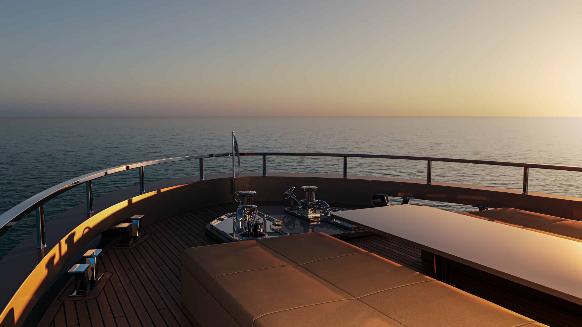 Sea Rover dining area overlooking the sea.