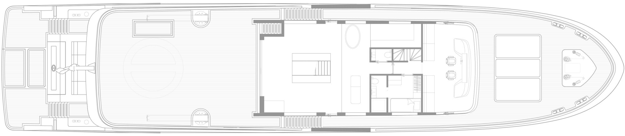 Floorplan of Sea Rover - Bridge deck.
