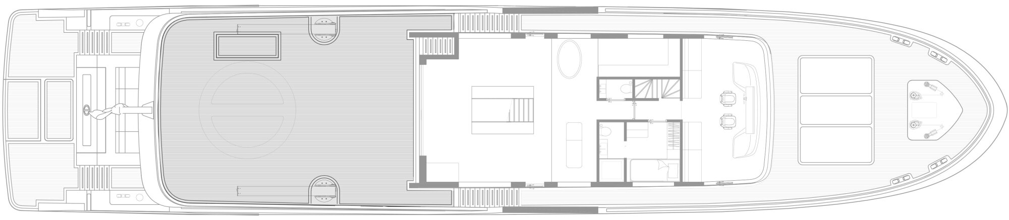 Floorplan of Sea Rover - Bridge deck.
