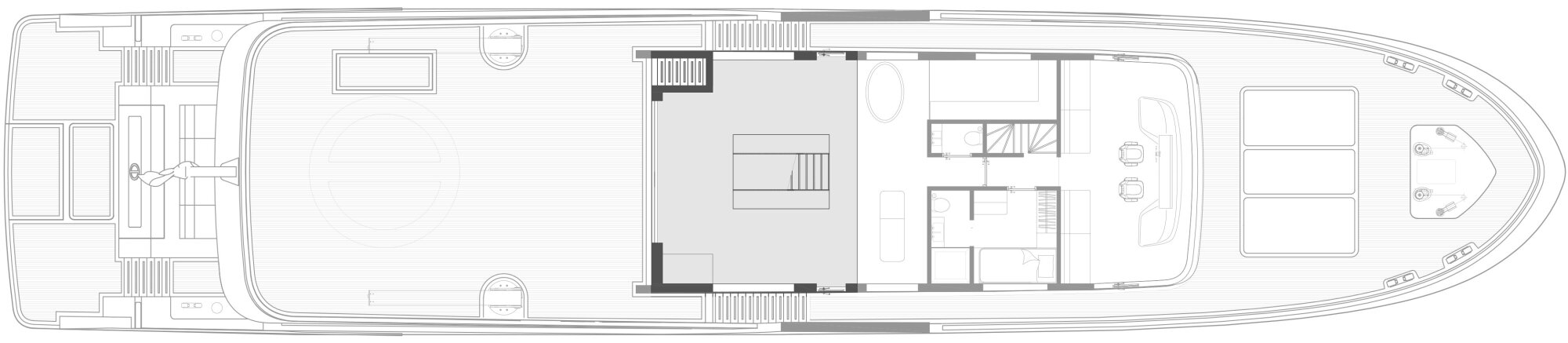 Floorplan of Sea Rover - Bridge deck.