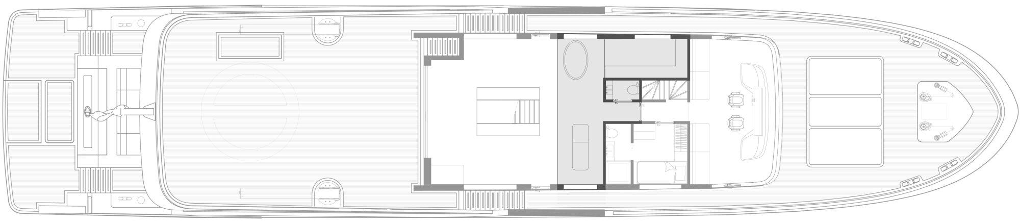 Floorplan of Sea Rover - Bridge deck.