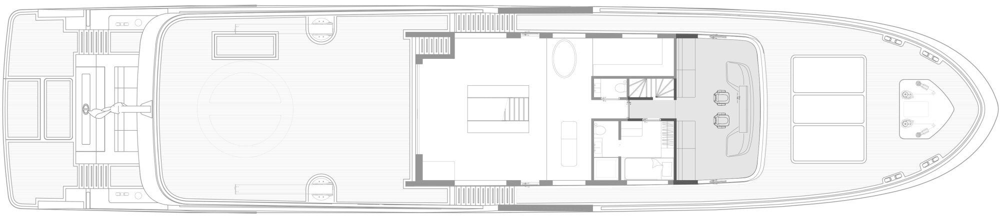 Floorplan of Sea Rover - Bridge deck.