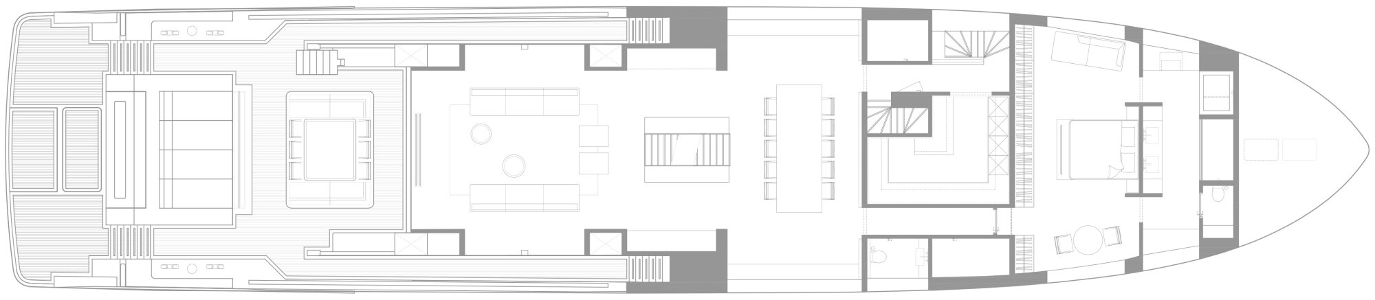 Floorplan of Sea Rover - Main deck.