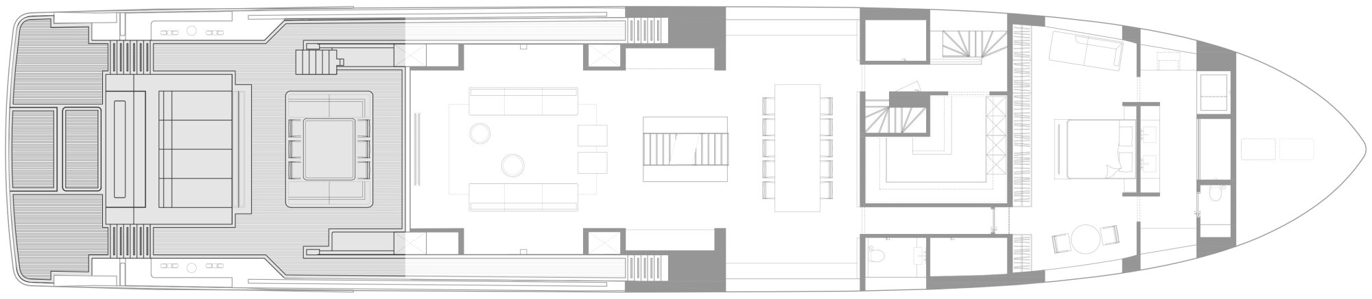 Floorplan of Sea Rover - Main deck.