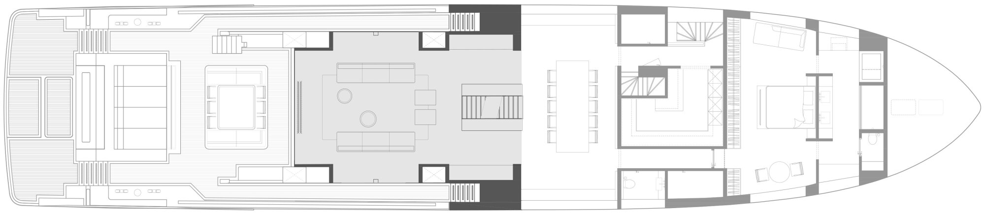 Floorplan of Sea Rover - Main deck.