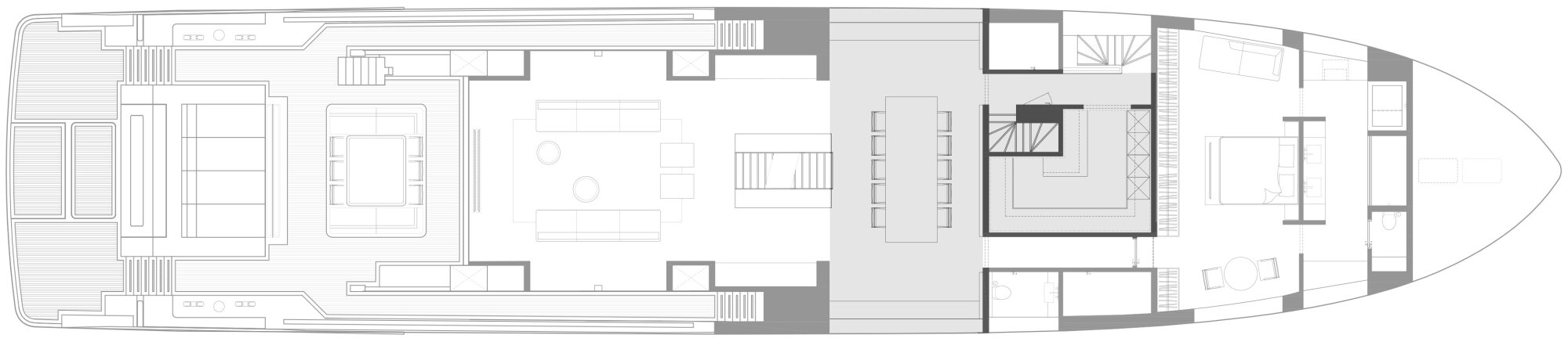 Floorplan of Sea Rover - Main deck.
