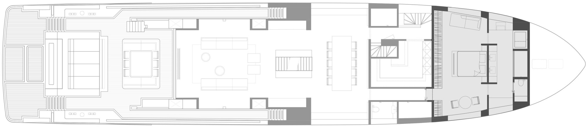 Floorplan of Sea Rover - Main deck.