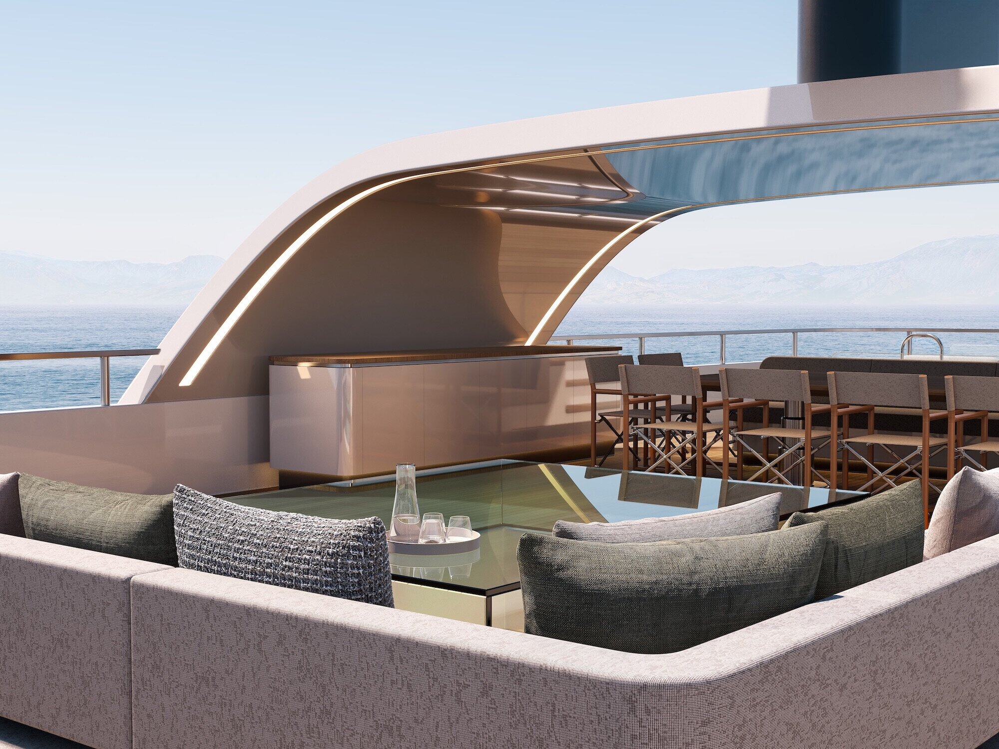 Sea Rover dining outside area.